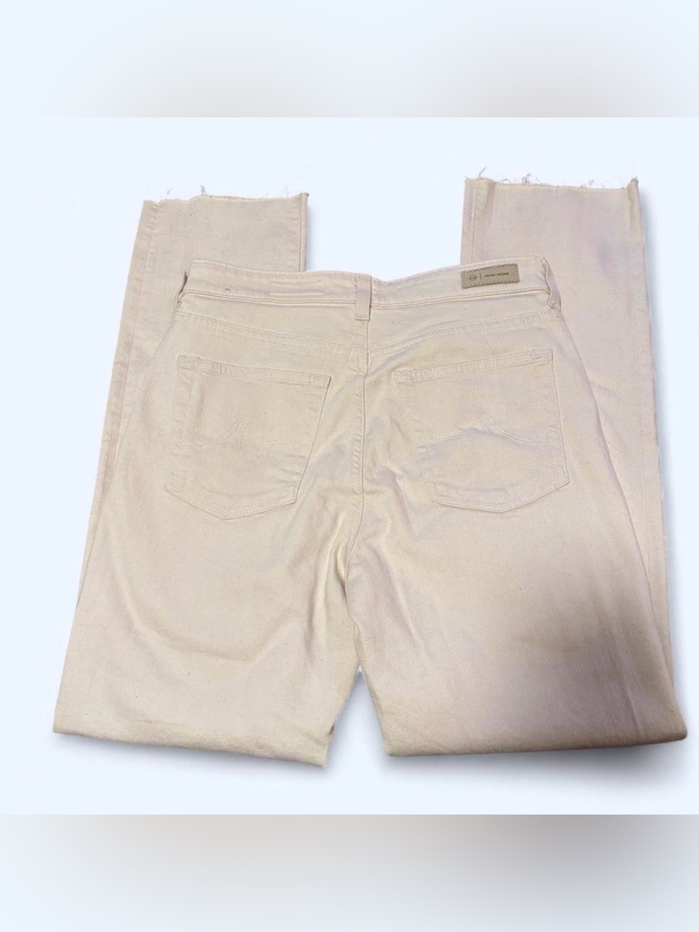 AG Jeans Saige High Rise Straight Soft Sands Jeans Women’s 29 Ivory Cream